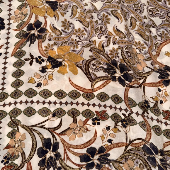 Johnny Was Phoenix Silk Boho Floral Tunic Blouse Long Sleeve V-Neck Size S - Picture 7 of 7